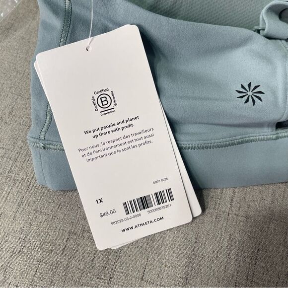 Athleta Elation Sports Bra Strappy Back Light Impact XL 1X Nwt - Picture 8 of 9